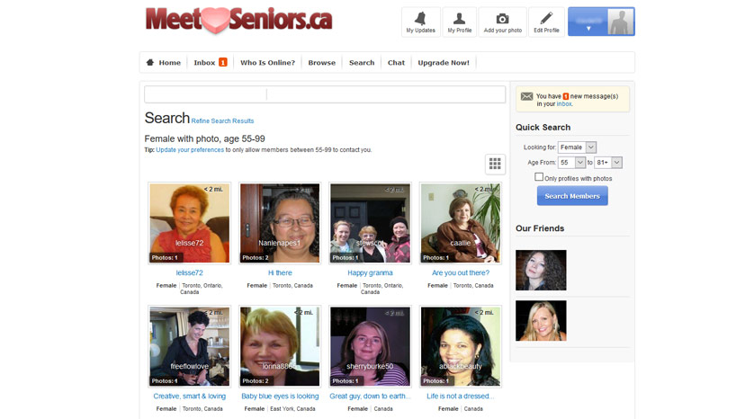 dating sites for seniors reviews
